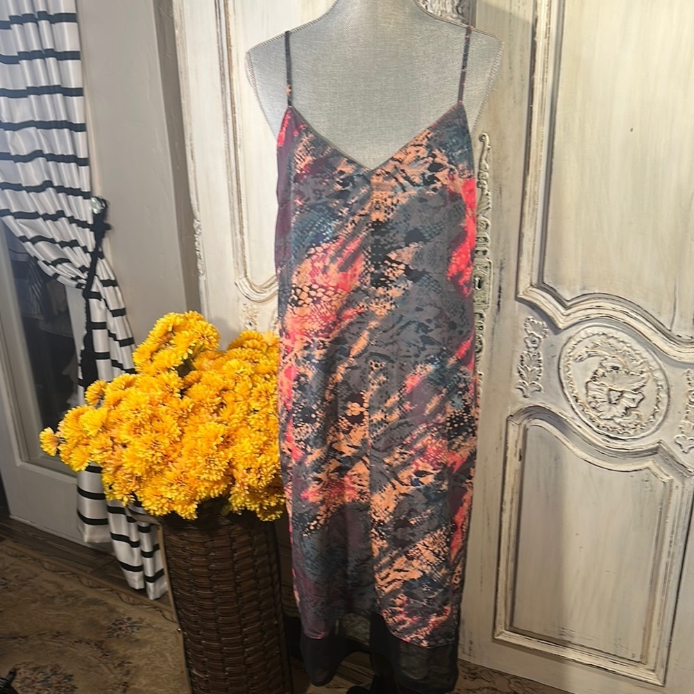 ASOS Vibrant Snake Print Midi Dress